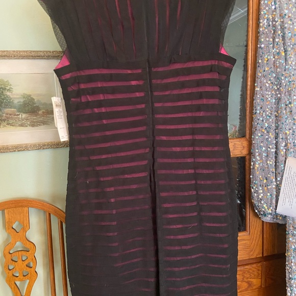 Size 14 black and pink Adrianna Papell dress - Picture 2 of 6